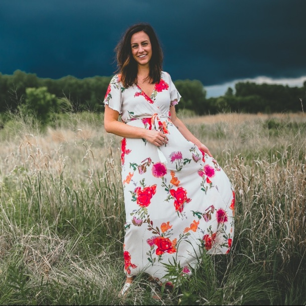 Pink + Sophie Floral Dress